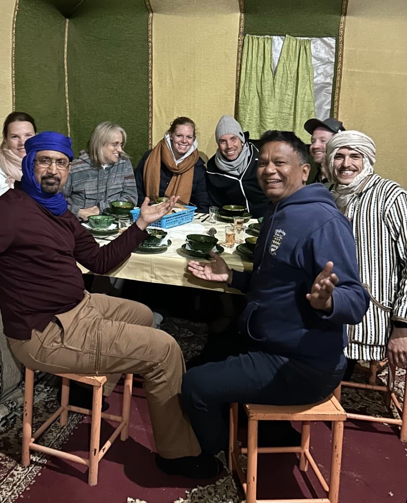 Shared meal on a Feel.Travel trip