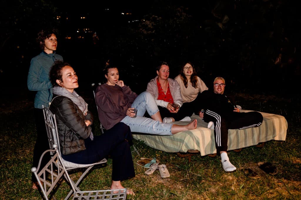 Community night during a co-working trip in Napoli